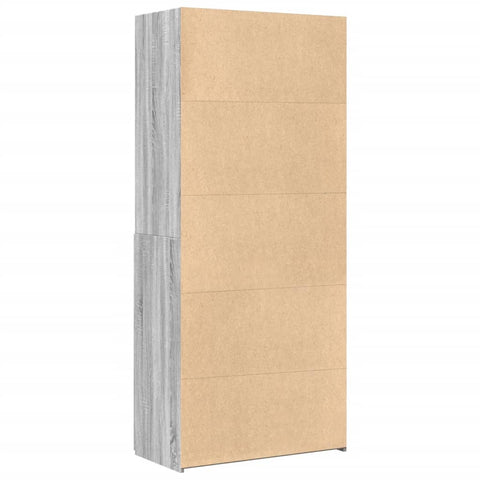 vidaXL Highboard Grey Sonoma 80x42.5x185 cm Engineered Wood