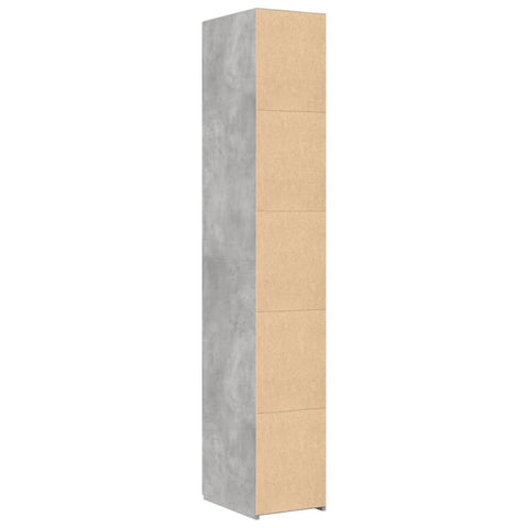 vidaXL Highboard Concrete Grey 30x42.5x185 cm Engineered Wood