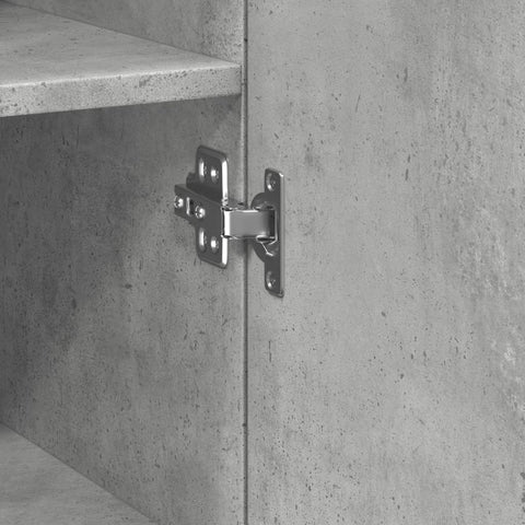 vidaXL Highboard Concrete Grey 30x42.5x185 cm Engineered Wood