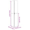 vidaXL Highboard Concrete Grey 30x42.5x185 cm Engineered Wood