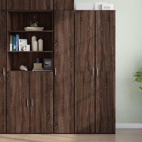 vidaXL Highboard Brown Oak 30x42.5x185 cm Engineered Wood
