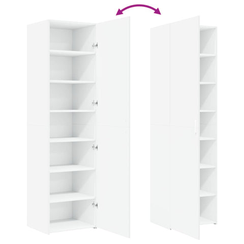 vidaXL Highboard White 50x42.5x185 cm Engineered Wood