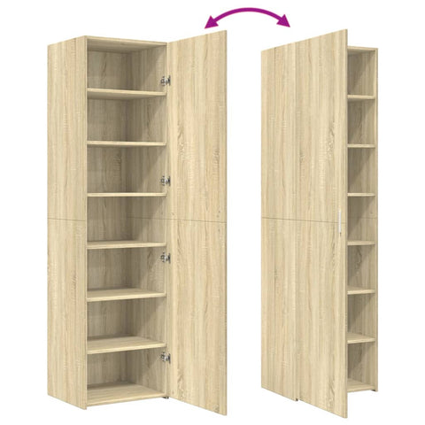 vidaXL Highboard Sonoma Oak 50x42.5x185 cm Engineered Wood
