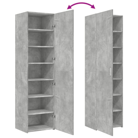 vidaXL Highboard Concrete Grey 50x42.5x185 cm Engineered Wood