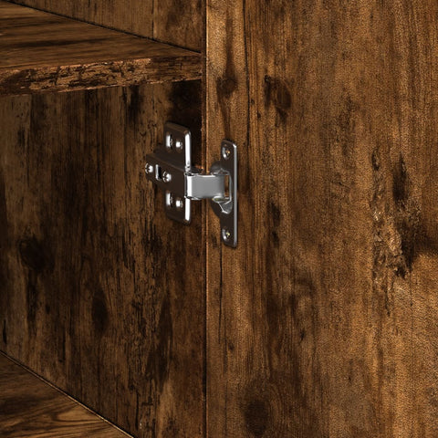 vidaXL Highboard Smoked Oak 50x42.5x185 cm Engineered Wood