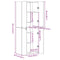 vidaXL Highboard Grey Sonoma 70x42.5x185 cm Engineered Wood
