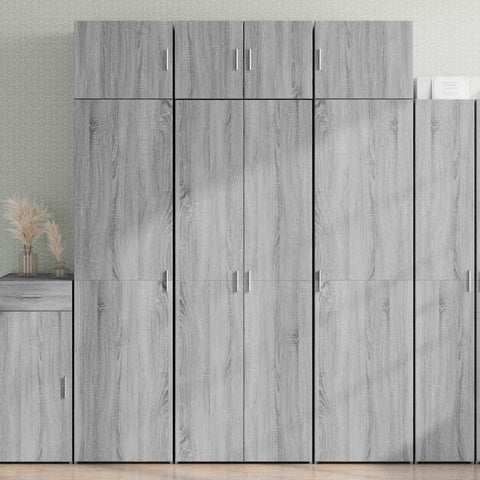 vidaXL Highboard Grey Sonoma 70x42.5x185 cm Engineered Wood