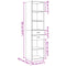 vidaXL Highboard White 45x42.5x185 cm Engineered Wood