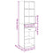 vidaXL Highboard Sonoma Oak 50x42.5x185 cm Engineered Wood