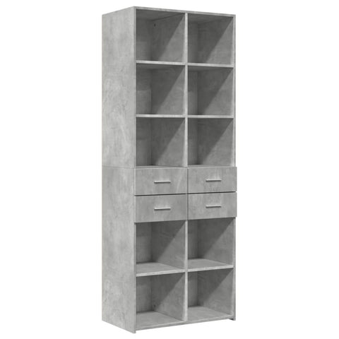 vidaXL Highboard Concrete Grey 70x42.5x185 cm Engineered Wood