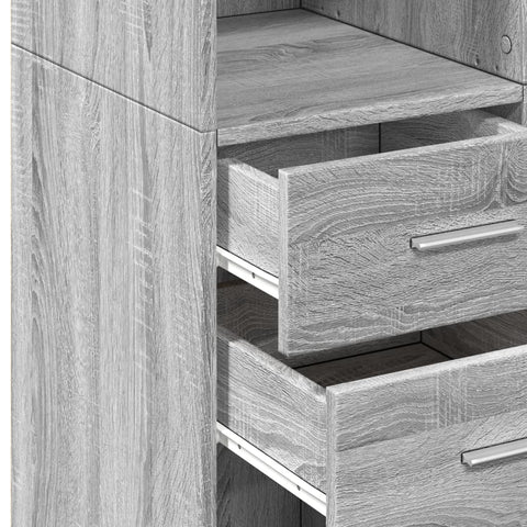 vidaXL Highboard Grey Sonoma 70x42.5x185 cm Engineered Wood