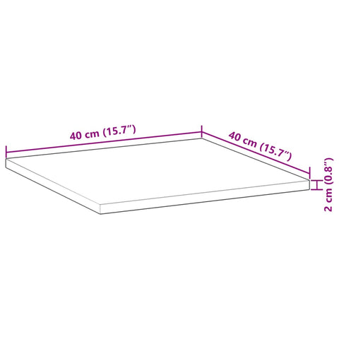 vidaXL Table Top Square 40x40x2 cm Solid Wood Acacia
