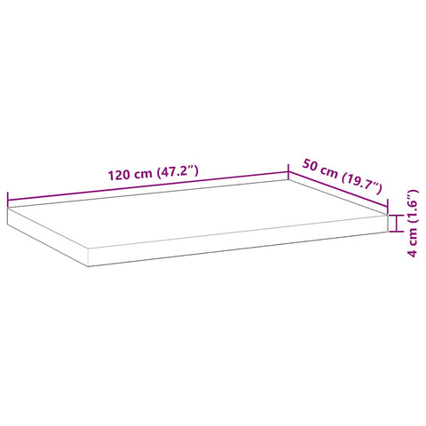 vidaXL Table Top Rectangular 120x50x4 cm Solid Wood Acacia