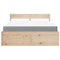 vidaXL Bed with Drawers and Mattress 160x200 cm Solid Wood Pine