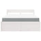 vidaXL Bed with Drawers and Mattress White 160x200 cm Solid Wood Pine
