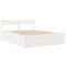 vidaXL Bed with Drawers and Mattress White 160x200 cm Solid Wood Pine