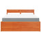 vidaXL Bed with Drawers and Mattress Wax Brown 160x200 cm Solid Wood Pine