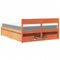 vidaXL Bed with Drawers and Mattress Wax Brown 160x200 cm Solid Wood Pine
