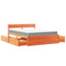 vidaXL Bed with Drawers and Mattress Wax Brown 160x200 cm Solid Wood Pine