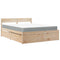 vidaXL Bed with Drawers and Mattress 140x200 cm Solid Wood Pine