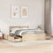 vidaXL Bed with Drawers and Mattress 140x200 cm Solid Wood Pine