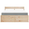 vidaXL Bed with Drawers and Mattress 140x200 cm Solid Wood Pine