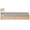 vidaXL Bed with Drawers and Mattress 140x200 cm Solid Wood Pine
