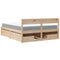 vidaXL Bed with Drawers and Mattress 140x200 cm Solid Wood Pine