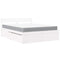 vidaXL Bed with Drawers and Mattress White 140x200 cm Solid Wood Pine