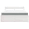 vidaXL Bed with Drawers and Mattress White 140x200 cm Solid Wood Pine
