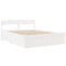 vidaXL Bed with Drawers and Mattress White 140x200 cm Solid Wood Pine