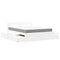 vidaXL Bed with Drawers and Mattress White 140x200 cm Solid Wood Pine