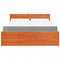 vidaXL Bed with Drawers and Mattress Wax Brown 140x200 cm Solid Wood Pine