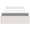 vidaXL Bed with Drawers and Mattress White 120x200 cm Solid Wood Pine