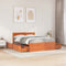 vidaXL Bed with Drawers and Mattress Wax Brown 120x200 cm Solid Wood Pine