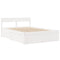 vidaXL Bed with Drawers and Mattress White 140x190 cm Solid Wood Pine