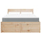 vidaXL Bed with Drawers and Mattress 120x190 cm Small Double Solid Wood Pine