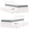 vidaXL Bed with Drawers and Mattress White 90x190 cm Single Solid Wood Pine