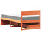 vidaXL Bed with Drawers and Mattress Wax Brown 90x190 cm Single Solid Wood Pine