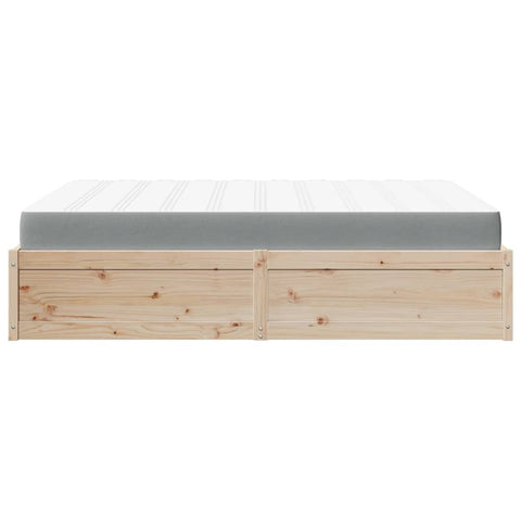 vidaXL Bed with Mattress 160x200 cm Solid Wood Pine