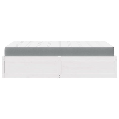 vidaXL Bed with Mattress White 120x200 cm Solid Wood Pine