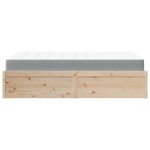 vidaXL Bed with Mattress 140x190 cm Solid Wood Pine
