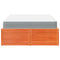 vidaXL Bed with Mattress Wax Brown 140x190 cm Solid Wood Pine