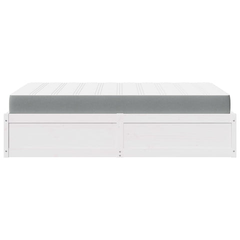 vidaXL Bed with Mattress White 120x190 cm Small Double Solid Wood Pine