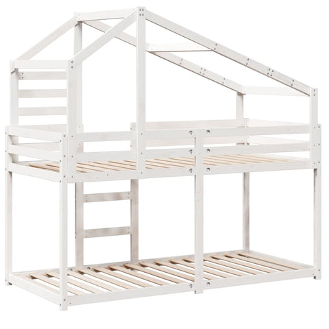 vidaXL Bunk Bed without Mattress White 80x200 cm Solid Wood Pine