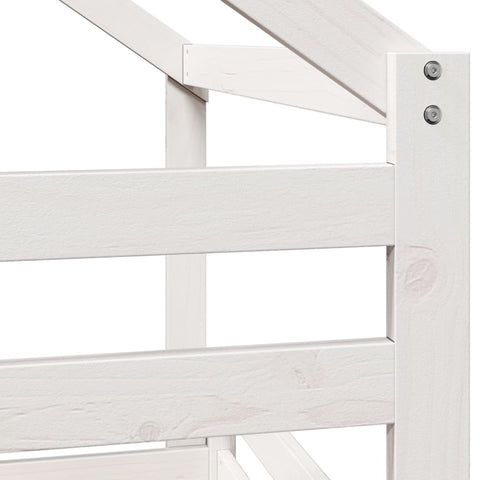 vidaXL Bunk Bed without Mattress White 80x200 cm Solid Wood Pine