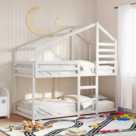 vidaXL Bunk Bed without Mattress White 80x200 cm Solid Wood Pine
