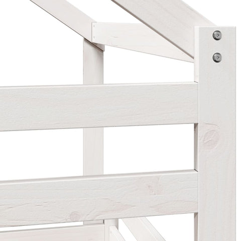 vidaXL Bunk Bed without Mattress White 90x190 cm Single Solid Wood Pine