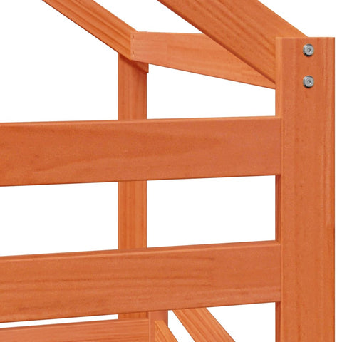 vidaXL Bunk Bed without Mattress Wax Brown 90x190 cm Single Solid Wood Pine