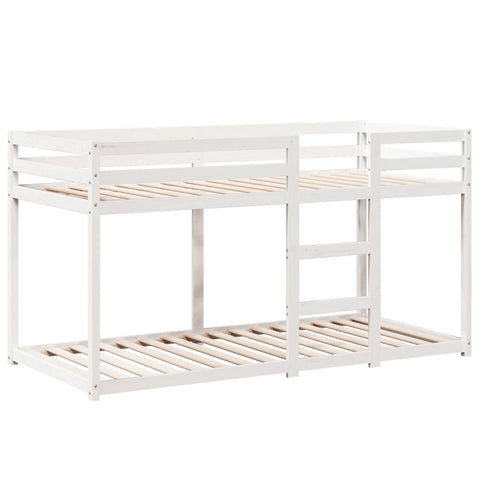 vidaXL Bunk Bed without Mattress White 75x190 cm Small Single Solid Wood Pine